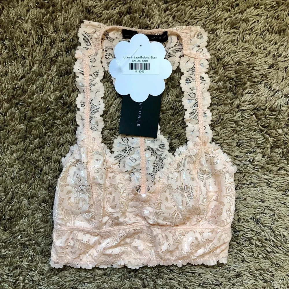 Blush Lace Bralette NWT - Picture 2 of 4